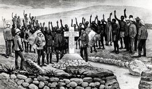 Monument au Prince Impérial au Zululand, illustration du magazine The Graphic, 1880 - Nash
